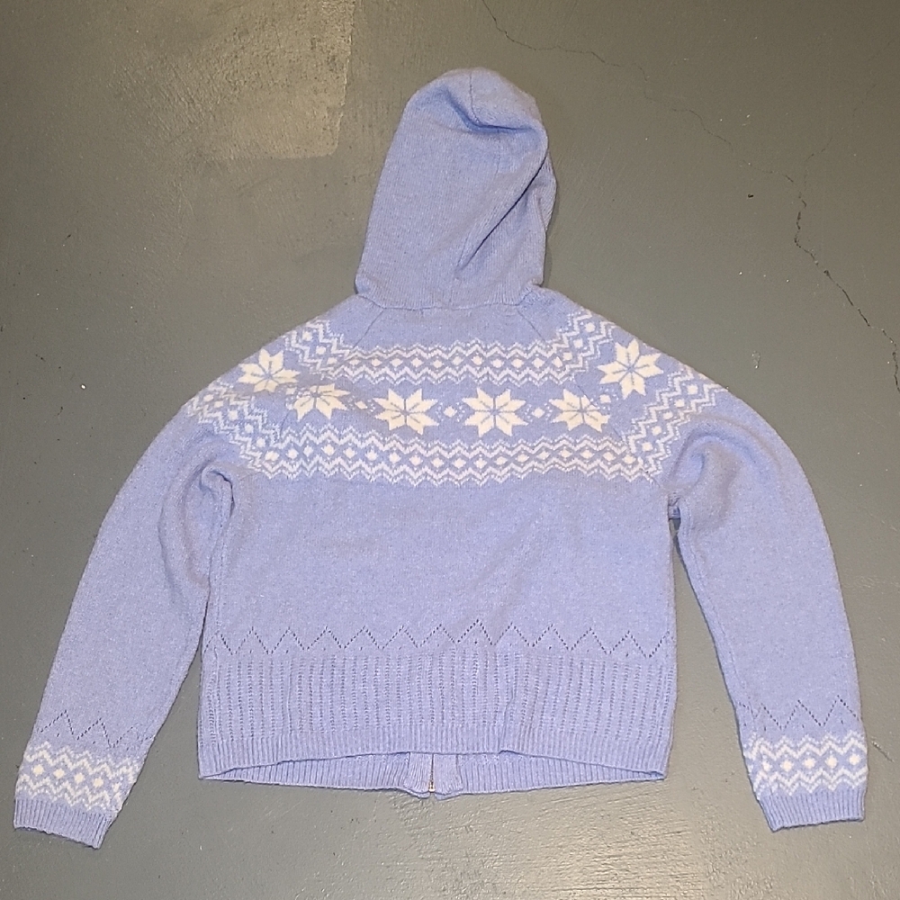 Pink Republic Blue and White Cardigan with Nordic Pattern - Picture 7 of 7